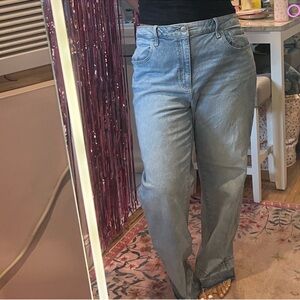 Universal Thread Women’s Light Wash High Rise Straight Leg Jeans Y2K Size 17